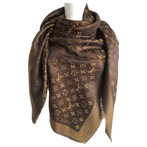 louis vuitton viscose silk monogram velvet scarf with tassel